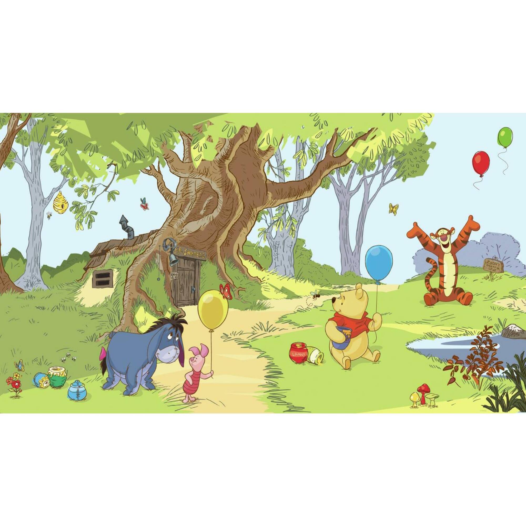 RoomMates Pooh & Friends Chair Rail Mural